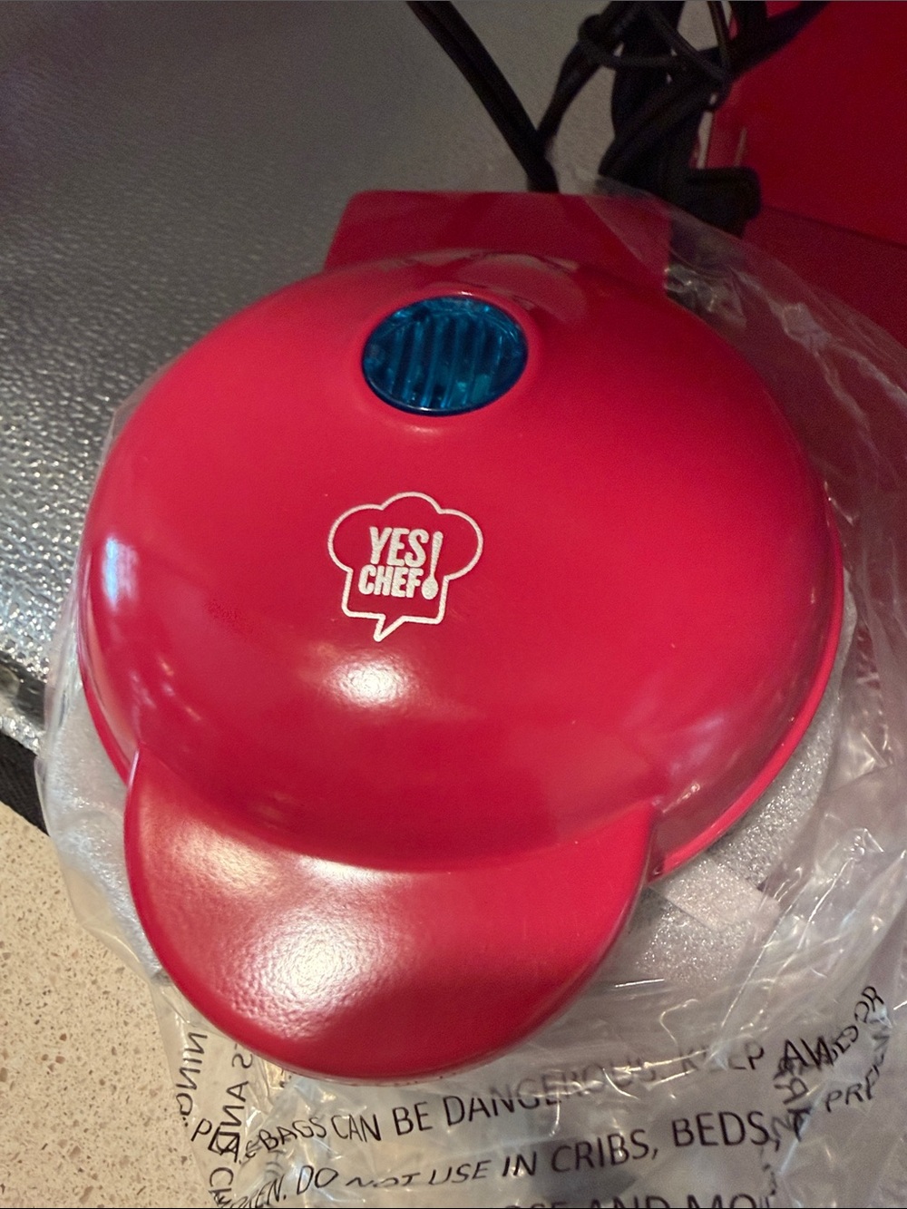 New in Box Yes Chef Mini Red Electric Personnel Electrical Griddle